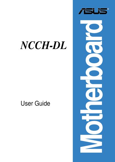 ASUS NCCH-DL User Manual - cover page