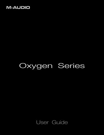 M-Audio Oxygen Series Keyboard User Guide - cover page