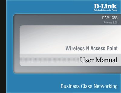 D-Link DAP-1353 Wireless N Access Point User Manual - cover page