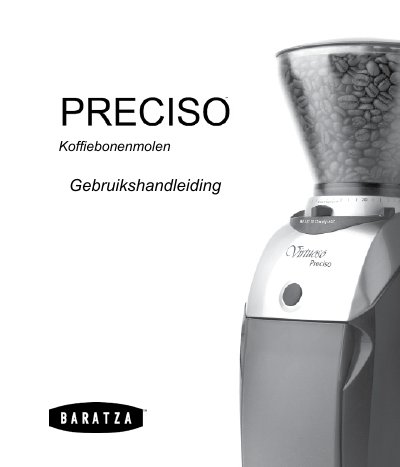 Baratza PRECISO Coffee Grinder User Manual - cover page