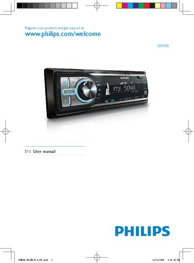 Philips CEM200 Car Audio User Manual - cover page