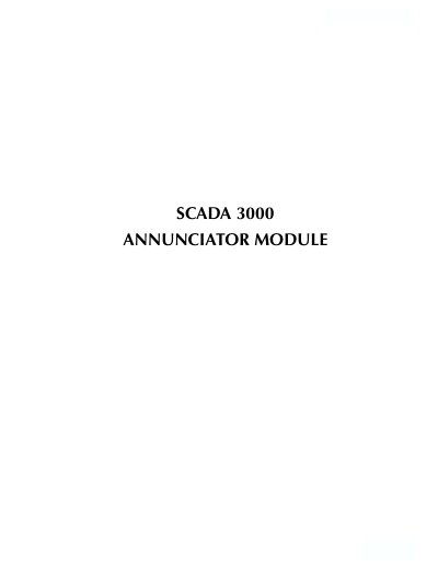 Phonetics SCADA 3000 Annunciator Module User Manual - cover page