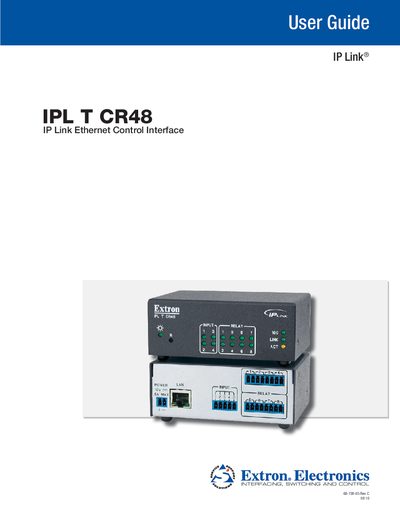 Extron IPL T CR48 User Manual - cover page
