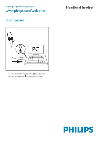 PHILIPS Headband headset User Guide ( English ) - cover page