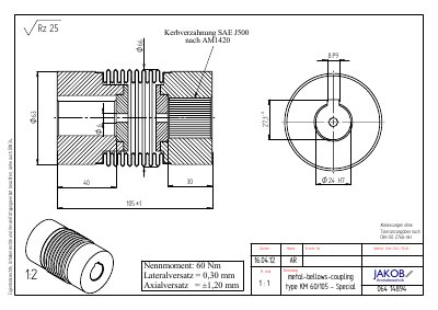 JAKOB KM 60/105 Special Technology Data Sheet - cover page