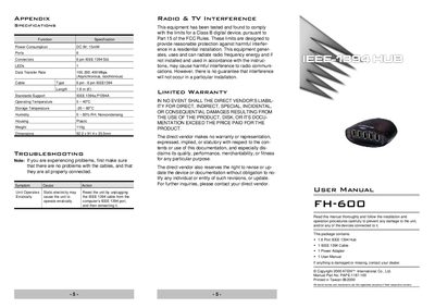 ATEN FH-600 user manual