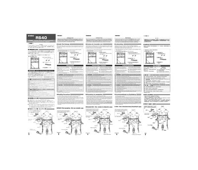 Yamaha RS40 Installation Manual - cover page