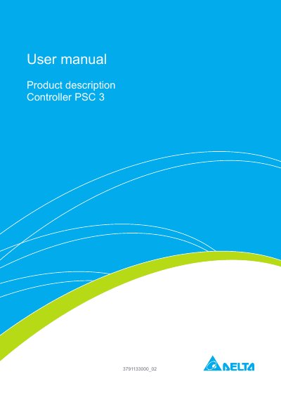 Delta PSC 3 Controller User Manual - cover page