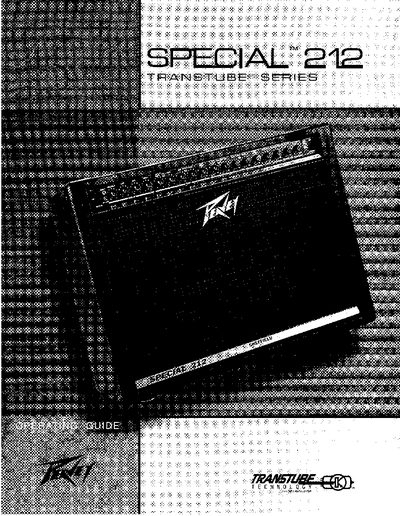 Peavey TransTube Special 212 User Manual - cover page