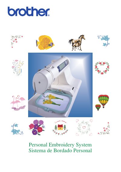 Brother Personal Embroidery System User Manual - cover page