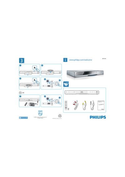 PHILIPS BDP7500 QUICK START GUIDE - cover page
