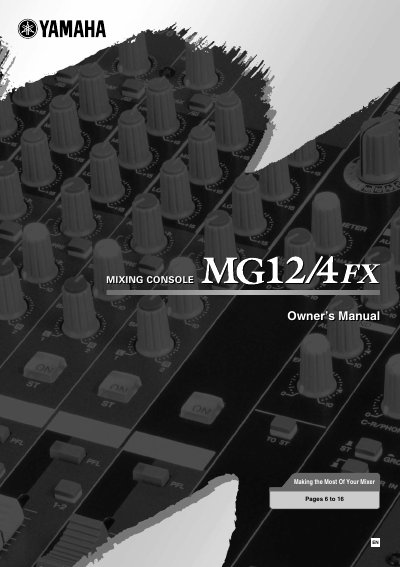 Yamaha MG12/4FX Mixing Console Owner's Manual