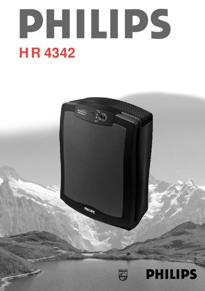 Philips HR 4342 Air Cleaner User Manual - cover page