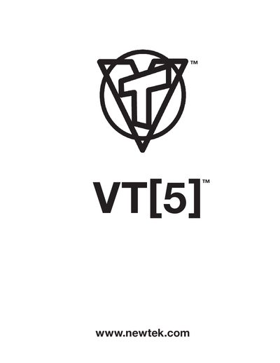 NewTek VT[5] User Manual - cover page