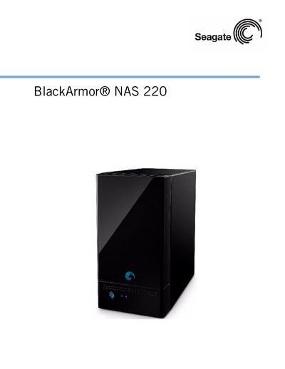 Seagate BlackArmor NAS 220 User Manual - cover page