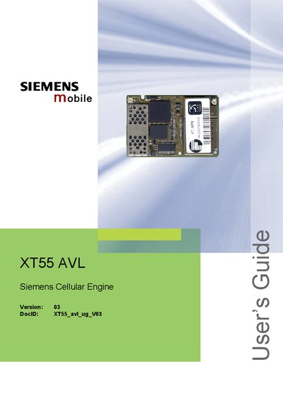 Siemens XT55 AVL User's Guide