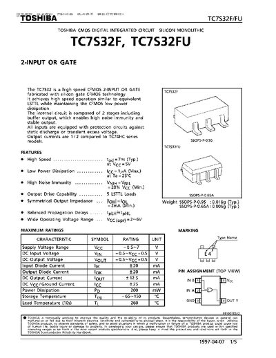 THSHIBA TC7S32F TC7S32FU Manual(3)