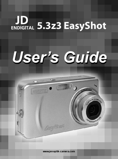 Concord 5.3z3 EasyShot Digital Camera User Manual - cover page