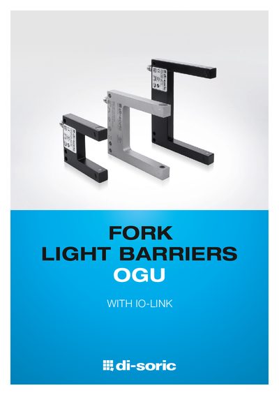 di-soric OGU Fork Light Barriers with IO-Link Technical Data Sheet - cover page