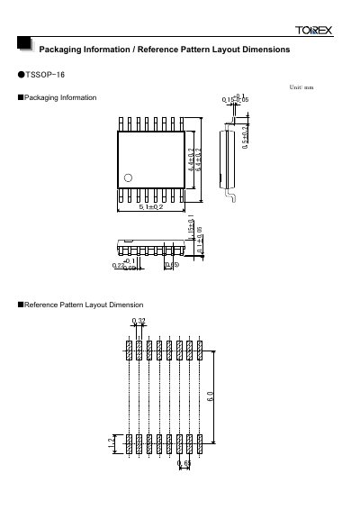TOREX TSSOP-16 Manual