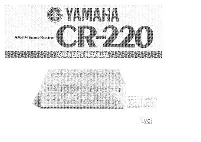 Yamaha CR-220 Stereo Receiver Owner's Manual - cover page