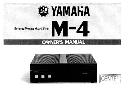 Yamaha M-4 Stereo Power Amplifier Owner's Manual - cover page
