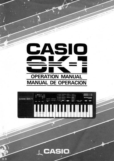 Casio SK-1 Keyboard Operation Manual - cover page