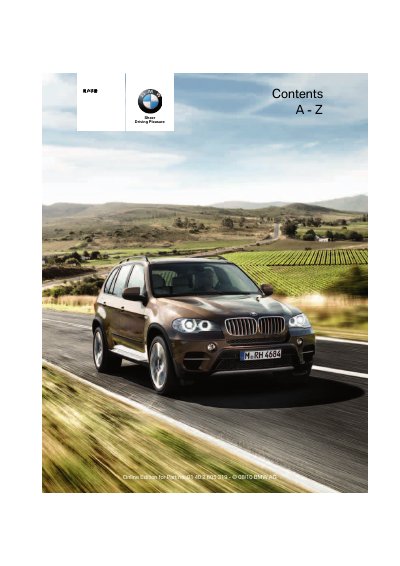 BMW X6 xDrive35i User Manual - cover page