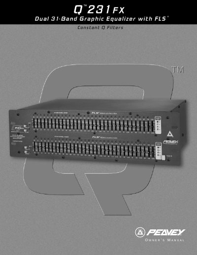 Peavey Q231FX Graphic Equalizer Owner's Manual - cover page