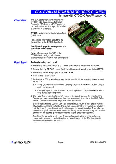 Quantum E3A Evaluation Board User's Guide - cover page