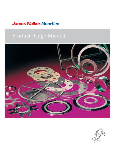James Walker Moorflex Gasket Product Range Manual - cover page