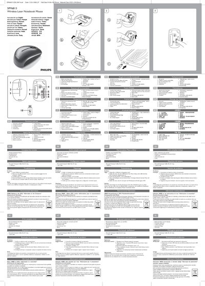 Philips SPM6813 Wireless Mouse User Guide