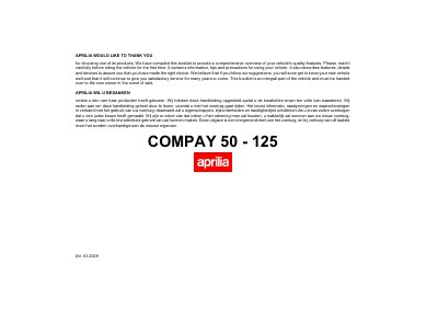Aprilia COMPAY 50-125 User Manual - cover page