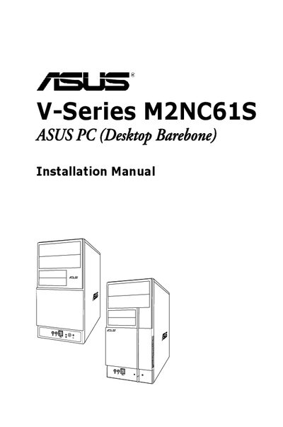 ASUS V-Series M2NC61S Installation Guide - cover page