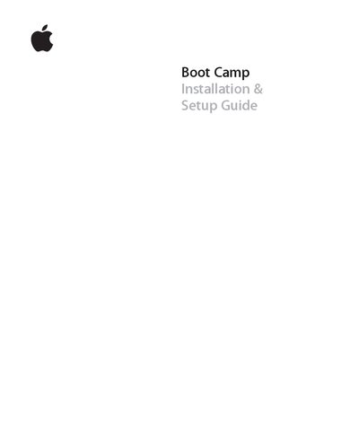 Apple Boot Camp Installation Setup Guide - cover page