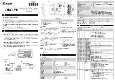 Delta DVP06XA-H Analog Input/Output Module Installation Manual - cover page