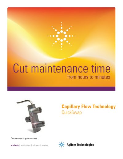 Agilent G3185B QuickSwap Accessory Product Leaflet - cover page
