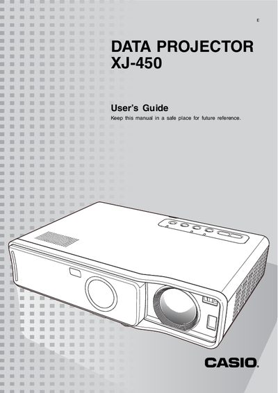 Casio XJ-450 Data Projector User's Guide - cover page