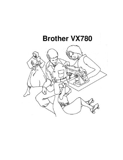 Brother VX780 Sewing Machine User Manual - cover page