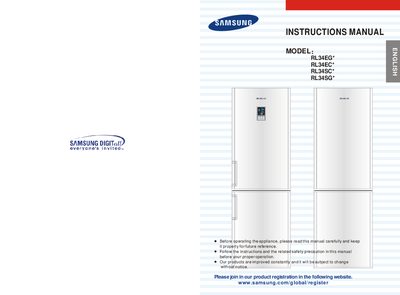 SAMSUNG RL34EG* RL34EC* RL34SC* RL34SG* INSTRUCTIONS MANUAL