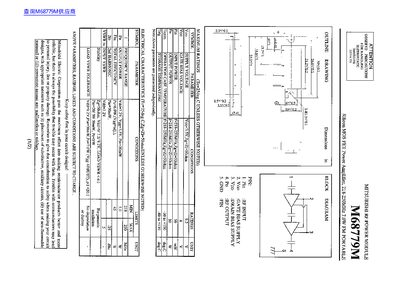 Mitsubishi Electric M68779M Silicon MOS FET Power Amplifier Datasheet - cover page
