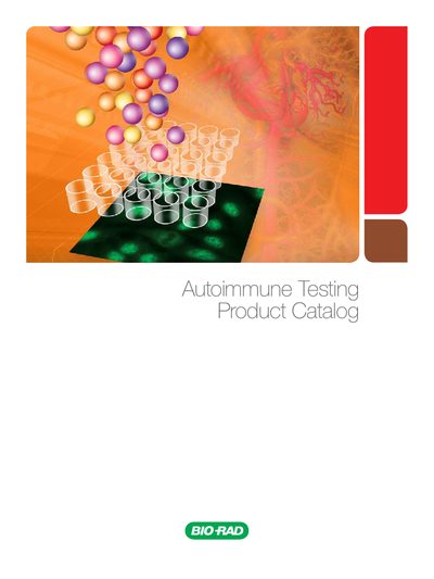 Bio‑Rad Autoimmune Testing Product Catalog - cover page