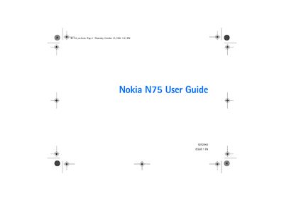 Nokia N75 Phone User Guide - cover page