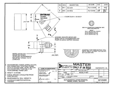 Dytran 3143D1 Triaxial LIVM Accelerometer Specifications - cover page