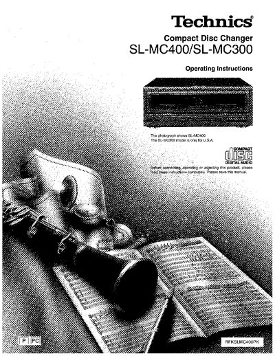 Technics SL-MC400 Compact Disc Changer Operating Instructions - cover page
