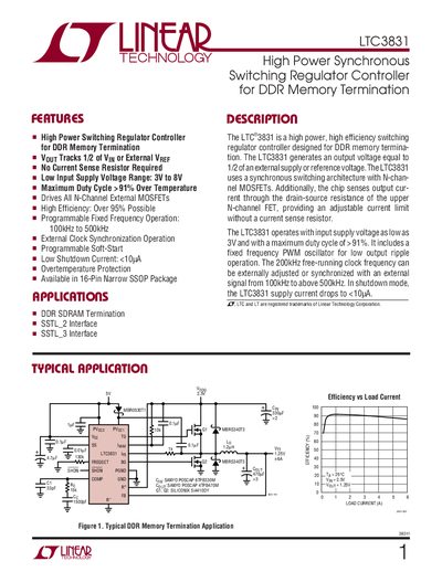 Linear Technology LTC3831 Datasheet - cover page