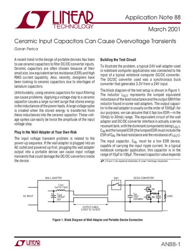 LINEAR AN88-1 handbook - cover page