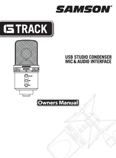 Samson G Track USB Studio Condenser Microphone User Manual - cover page