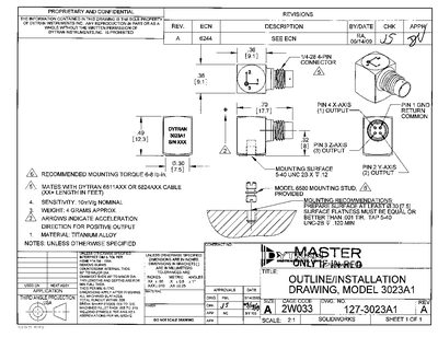 Dytran 3023A1 Tri-Axial Accelerometer Datasheet - cover page