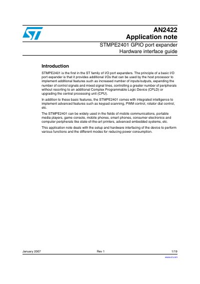 ST AN2422 handbook